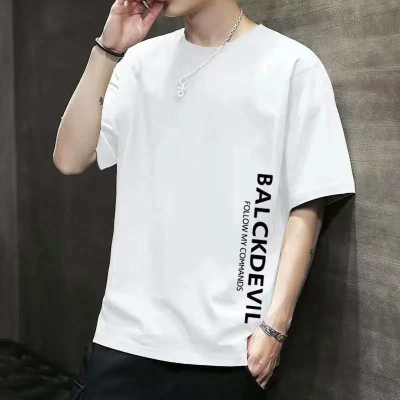 Men Slim Fit T-Shirt Bal Khaki Plus Size Summer