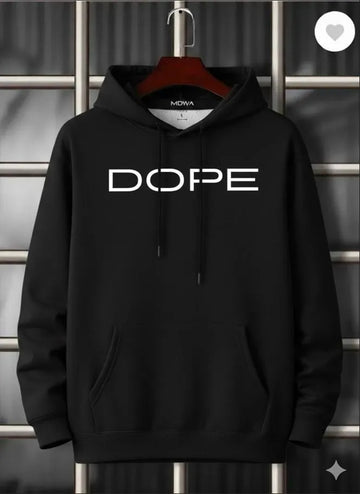 Men Black DOPE Cotton Hoodie Winter Pakistan