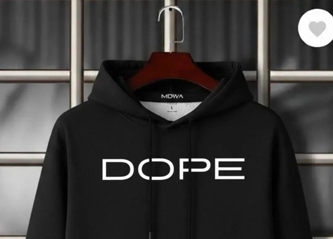 Men Black DOPE Cotton Hoodie Winter Pakistan