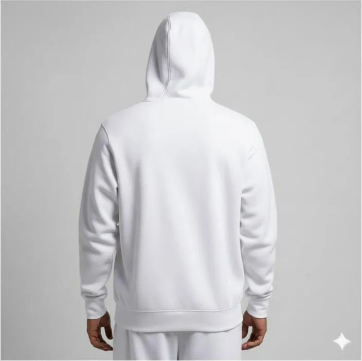Men's White Fleece Hoodie Nike Logo Casual Wear