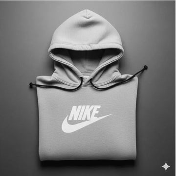 Men's Grey Fleece Hoodie Nike Slim Fit